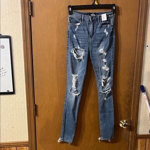Hollister Distressed Blue Jeans